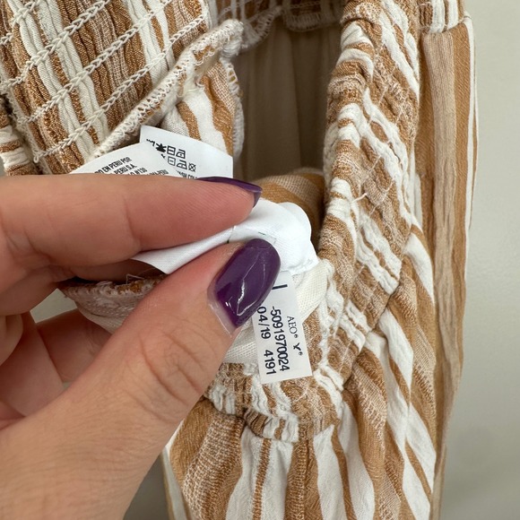 American Eagle Outfitters‎ Women's Halter Jumpsuit Striped Casual Summer M - Picture 10 of 10